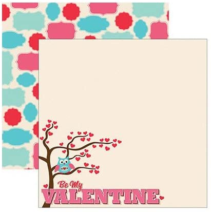 Falling Hearts - Forever Hearts - 12x12 Valentine Scrapbook Paper - 5  Sheets - by Reminisce