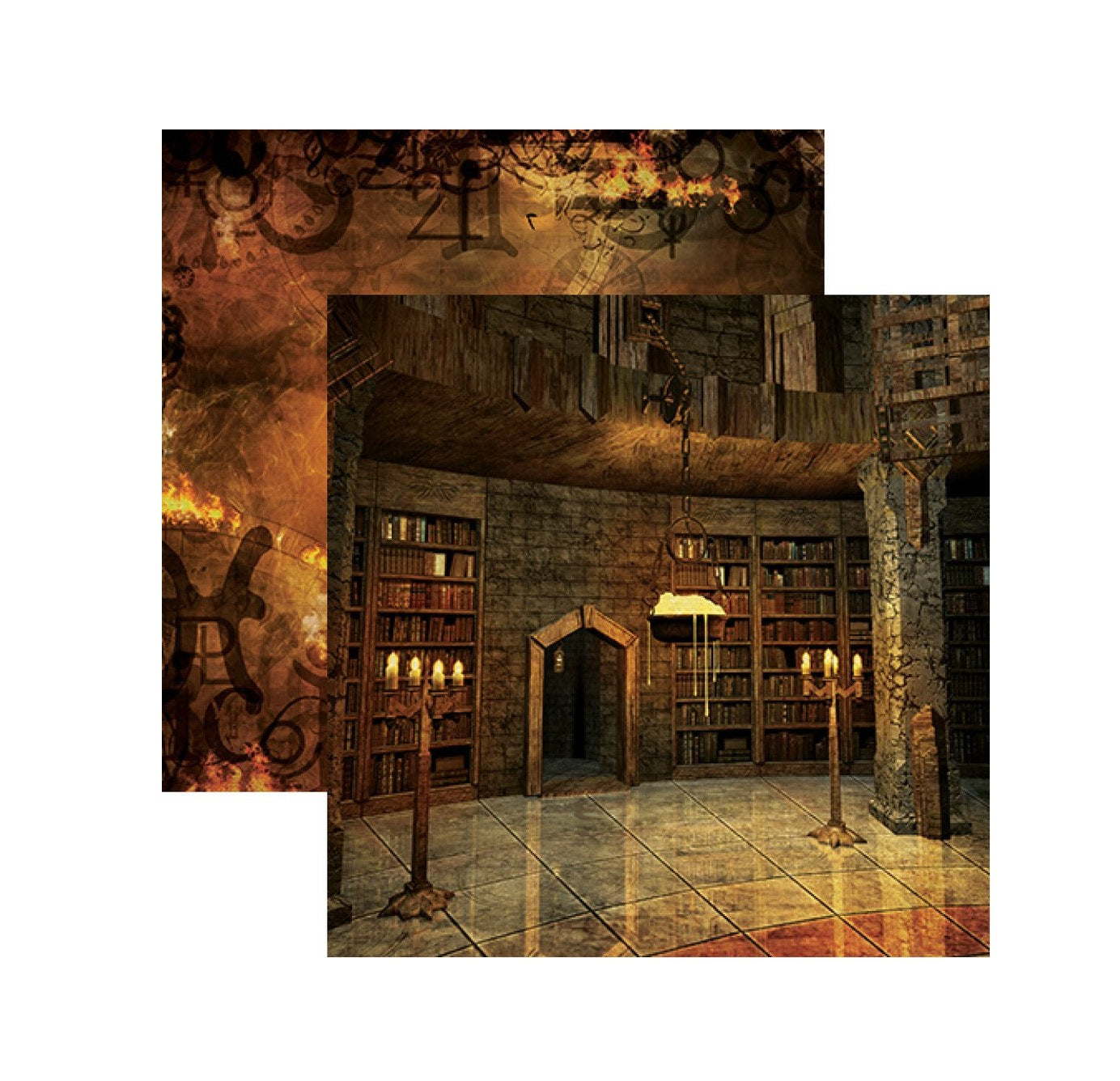 Wizard 101 Library Wizards 101 - Library 12X12 Scrapbook Paper โ Country Croppers