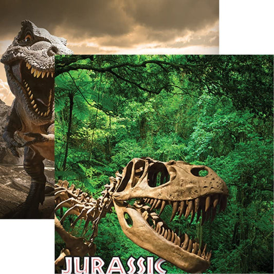 Worlds of Adventure Jurassic Park Scrapbook Paper