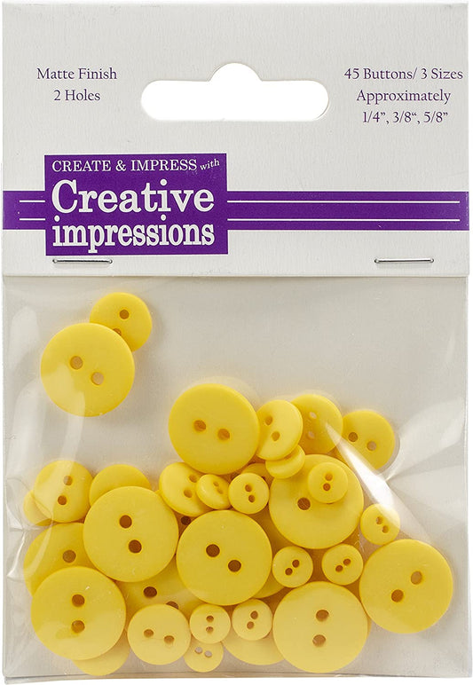 Yellow Resin Buttons Assortment