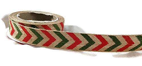 Red and Green Chevron Ribbon