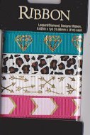 Printed Ribbon Assortment - Leopard/Diamond/Designer Ribbon
