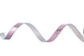 Foil Pink Mermaid Scale Ribbon