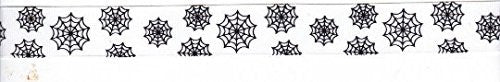 Grosgrain White/Black Spider Web Ribbon 7/8" - 5 Yards