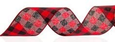 Buffalo Check Red/Black Plaid Ribbon - Wired - 2.5In Wide - 30 Feet ...