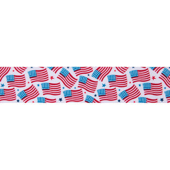 American Flag Grosgrain Ribbon