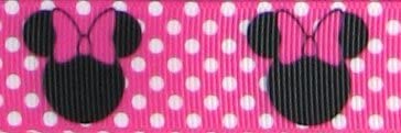 Minnie Mouse Pink Grosgrain Ribbon
