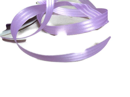 Satin Lavender Stripe Ribbon - 4yds