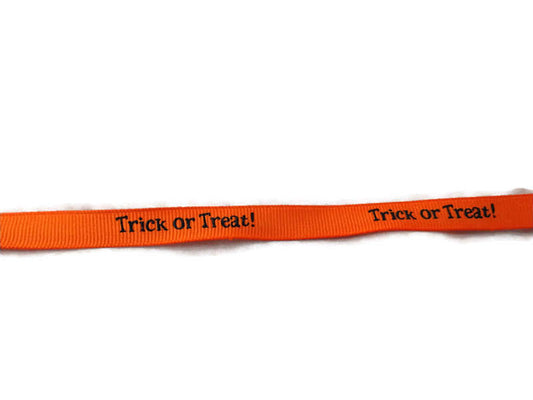 Orange Trick or Treat Halloween Ribbon
