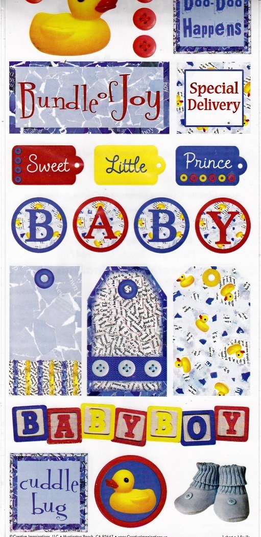 Samantha Walker Baby boy Scrapbook Stickers