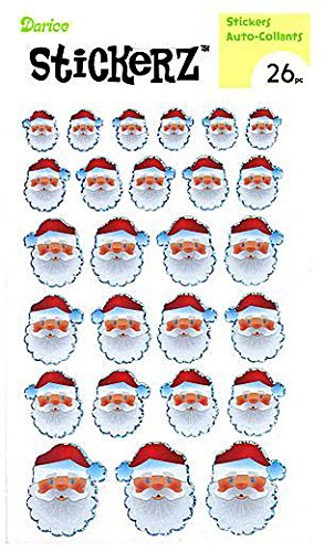 Santa clause Stickers with Foil Accents
