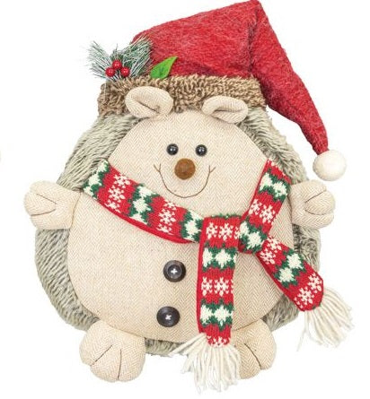 Santa Hedgehog Christmas Pillow