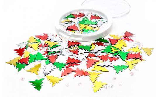 Christmas Trees Foil Sequins