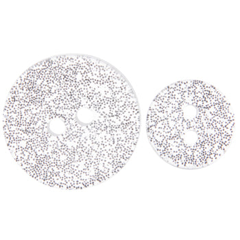 Clear Glitter Round Buttons Set