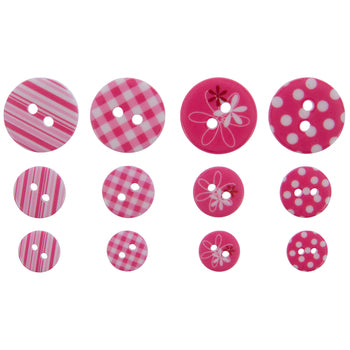Pink Patterned Buttons