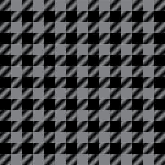 Gray buffalo Plaid Scrapbook Paper
