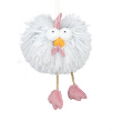 Shaggy Rooster Hanging Gray