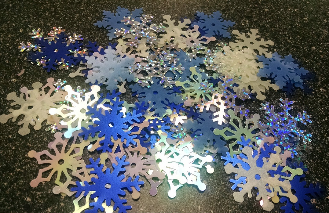 Shimmer Snowflakes Shapes Large Assortment, 50 Per Package