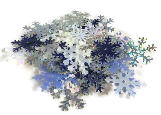 Shimmer Snowflakes, Medium, 75 Per Package