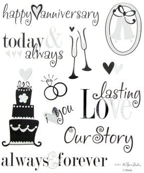 Silver Foil Anniversary Stickers - 2 Sheets