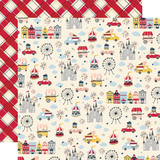 Say Cheese Main Street - Go See Ride Scrapbook Paper