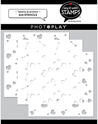 Photo play Hearts and Arrows Stencil Set