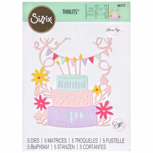 Sizzix Thinlits Floral Cake Die Set