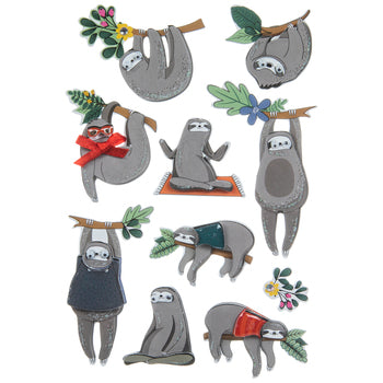 Animal Sloth Scrapbook Stickers