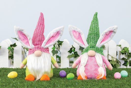 Spring Bunny Whimsy Gnome - Green Hat