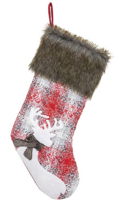 Red Reindeer Stocking