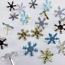 Snowflake Brads - Pearl Colors Mix - Bulk 50ct