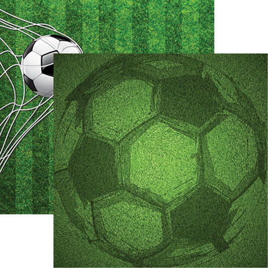 Soccer Ball Tonal Scrapbook paper by Reminisce