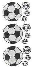 Glitter Soccer Ball Stickers