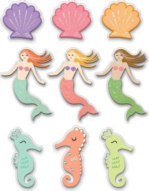 Soft Spoken Mermaids Seashells Seahorses Stickers