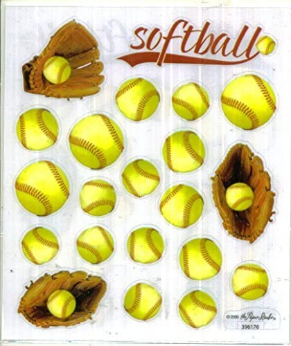 Softball Scrapbook Stickers