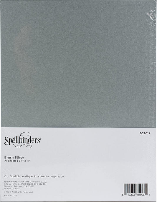 Brushed Silver Cardstock 8.5x11