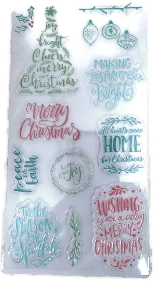 Christmas Words Acrylic Stamps