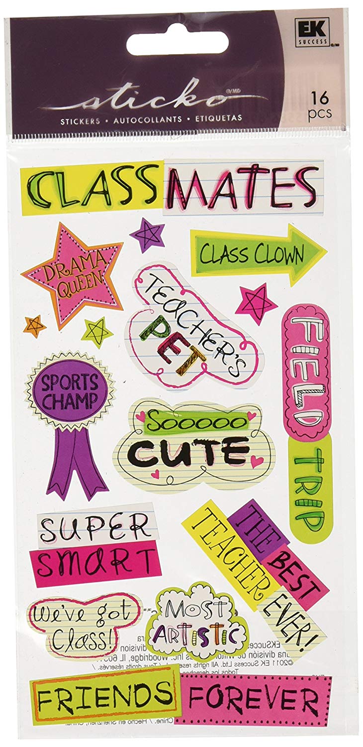 Classmates School Scrapbook Stickers by Sticko