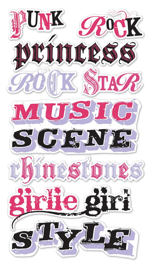 Punk Rocker 3d Sticko Stickers