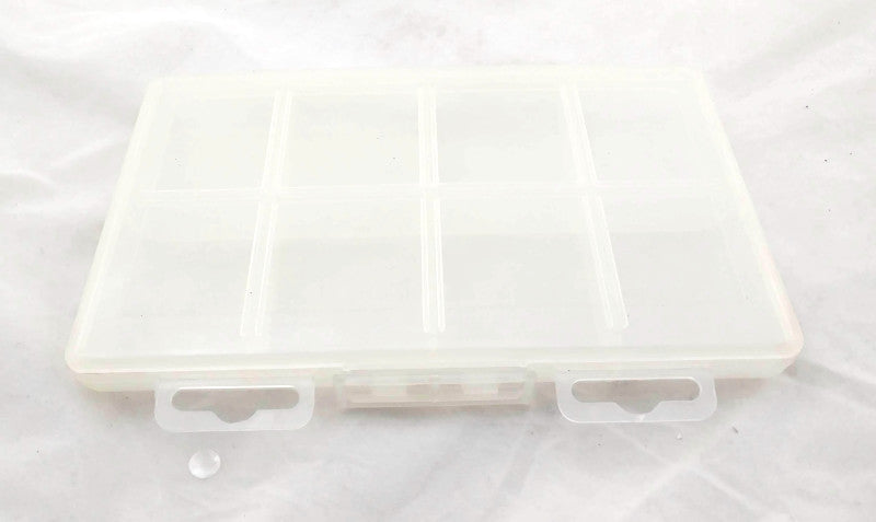 Clear Plastic Storage Case - 8 Sections