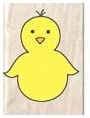 Easter Chick Wood Stamp
