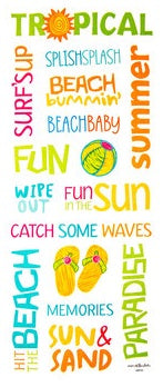 Summer Word Stickers Summer Scrapbook Stickers