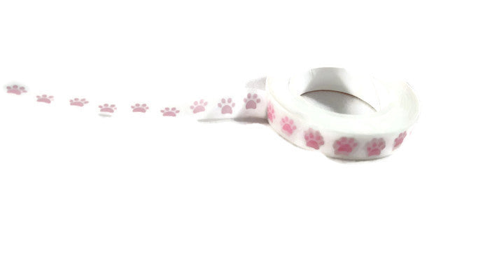 Pink dog paw print planner washi tape