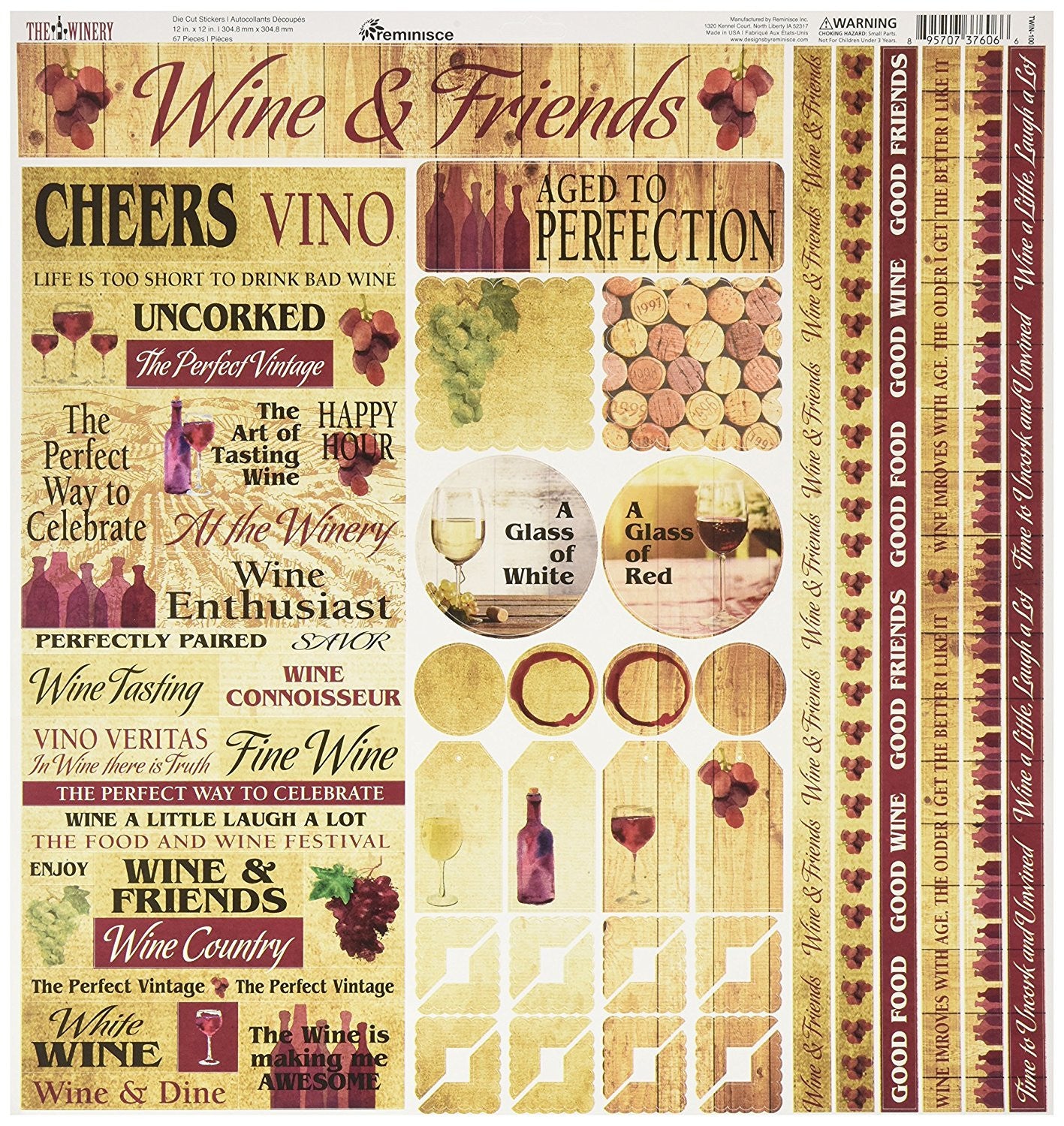 The Winery Cardstock Sticker, 12" by 12", by Reminisce