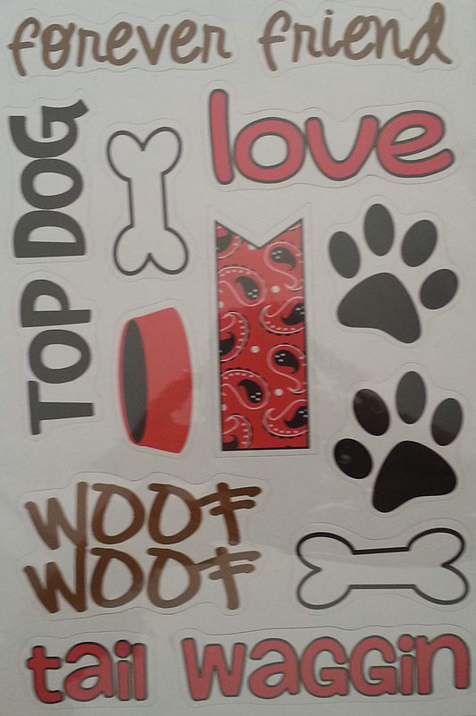 Top Dog Chipboard Stickers by Queen & Co