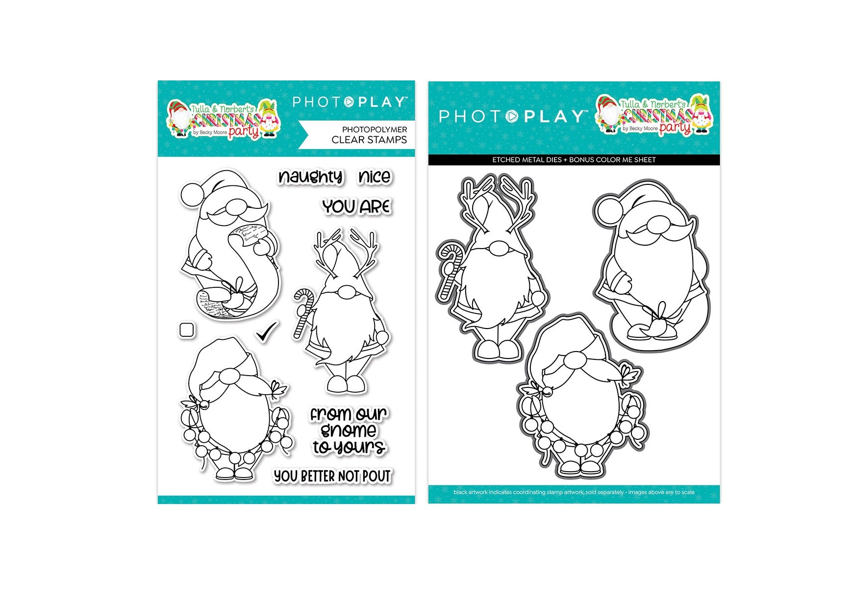 Tulla and Norbert Christmas Stamps and Dies Set