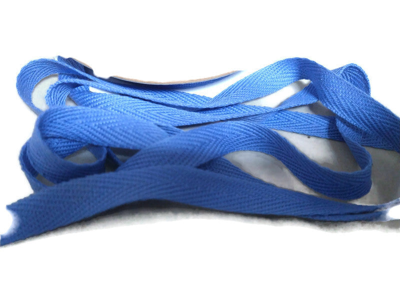Cotton Twill Ribbon - Denim Blue 1/2 Inch