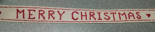 Merry Christmas Twill Ribbon