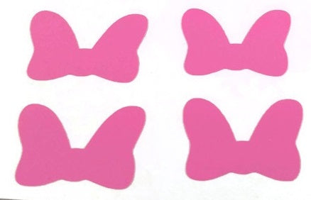 Pink Minnie mouse vinyl bow decal stickers