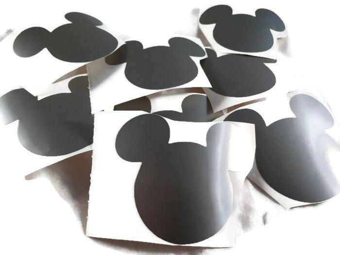 Vinyl Mickey Mouse Head Die Cut Stickers - 5 Inch - 4pc Choose Color